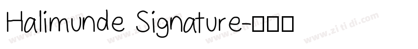 Halimunde Signature字体转换
